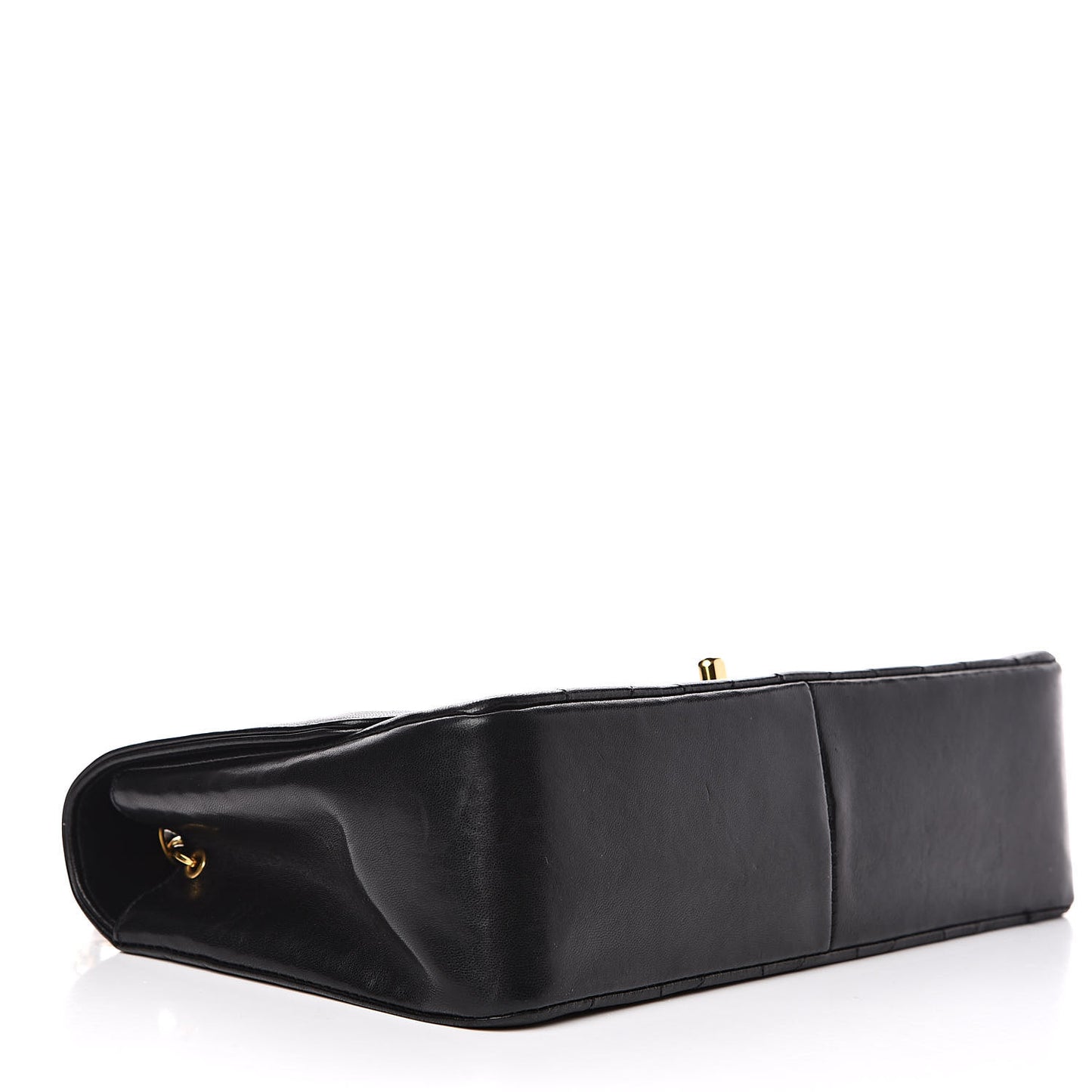 Lambskin Quilted Medium Single Flap Black