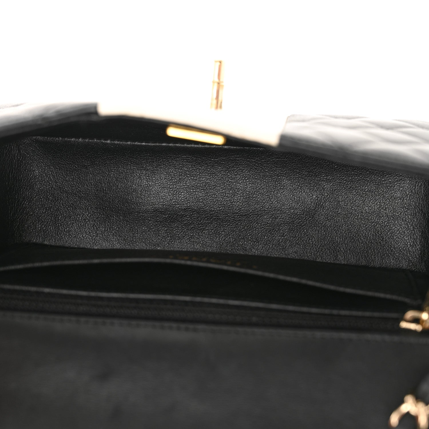 Chanel Lambskin Quilted Mini Rectangular Flap Black White 5 of 11