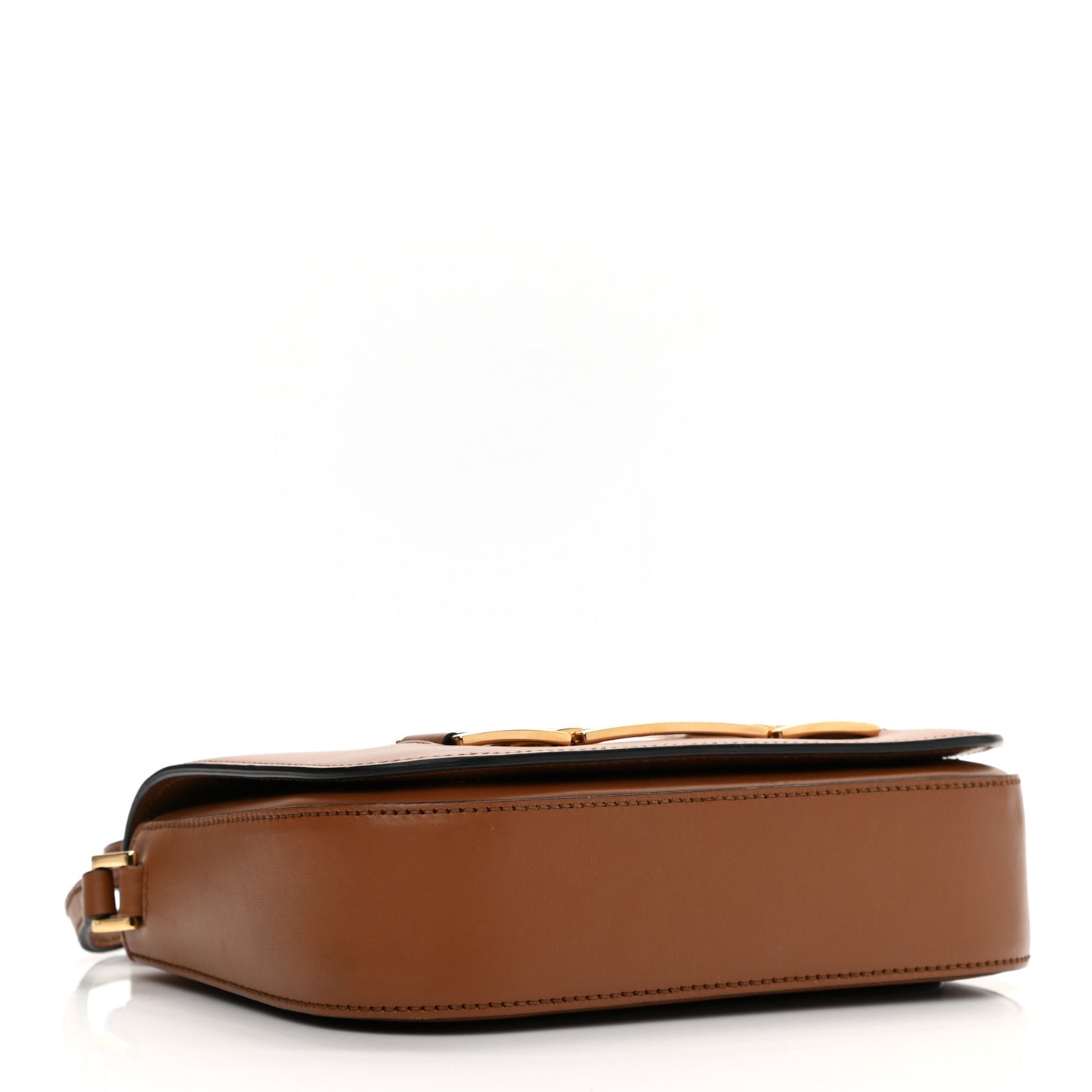 City Calf Flap Shoulder Bag Cognac