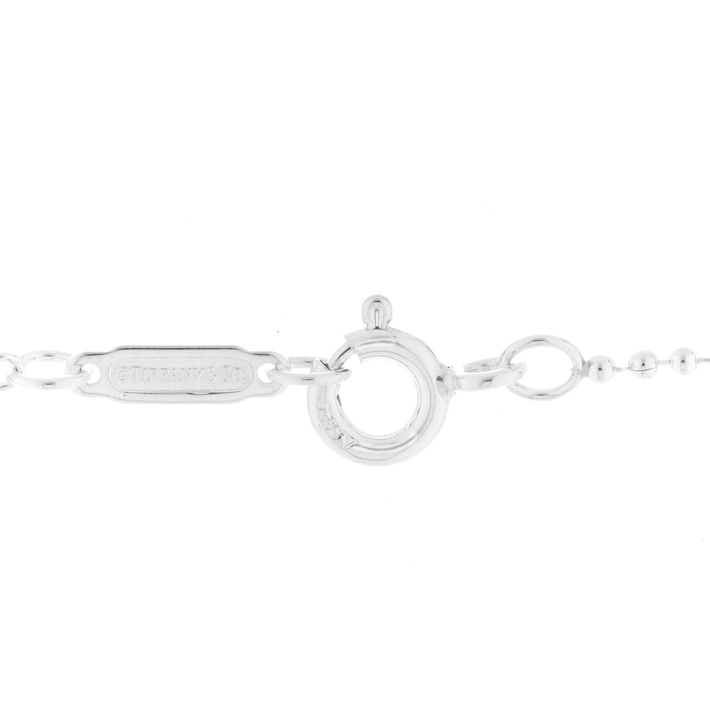 Sterling Silver Large Fleur De Lis Key Pendant Beaded Chain Necklace