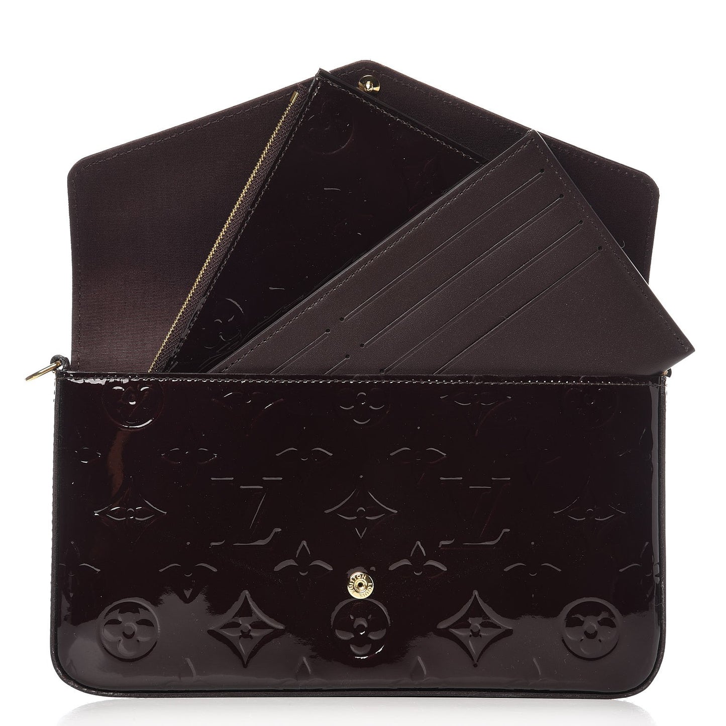 Vernis Pochette Felicie Chain Wallet Amarante