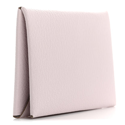 Hermes Chevre Mysore Calvi Card Case Mauve Pale 3 of 8