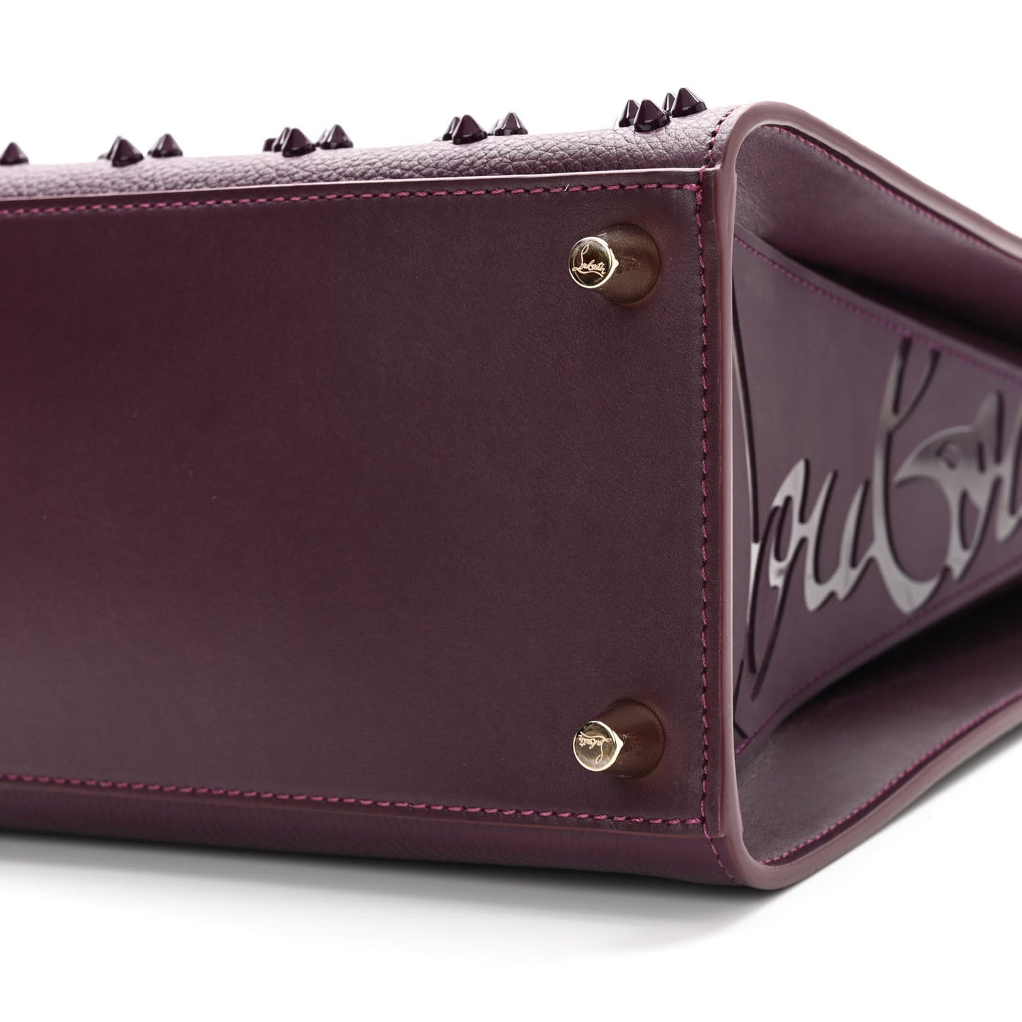 Calfskin Spikes Loubinthesky Medium Paloma Merlot
