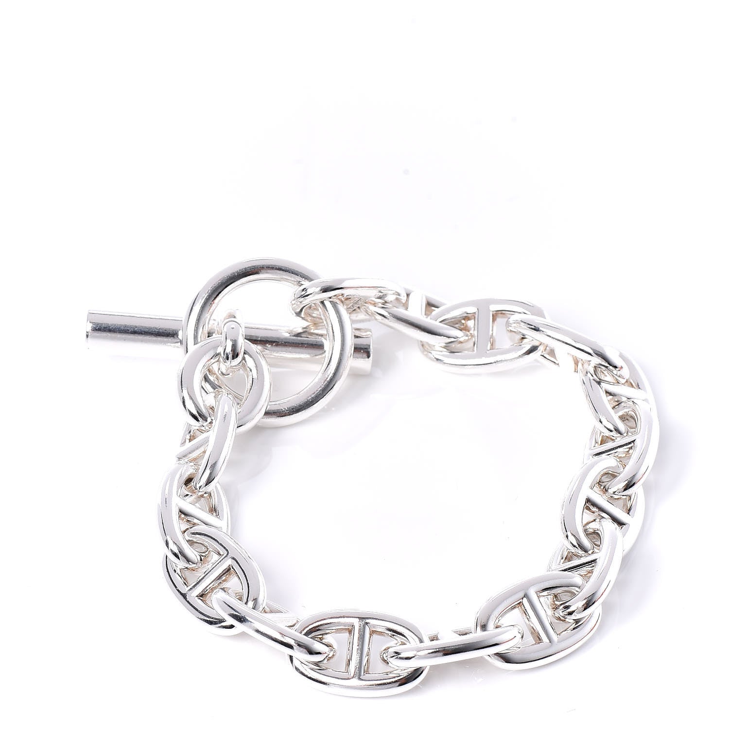 Hermes Sterling Silver MM Chaine d'Ancre Bracelet 1 of 5
