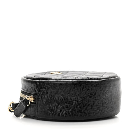 Chanel Caviar Quilted Round Clutch With Chain Black 4 of 10