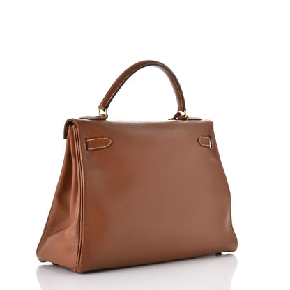 Hermes Courchevel Kelly Retourne 32 Gold 3 of 44