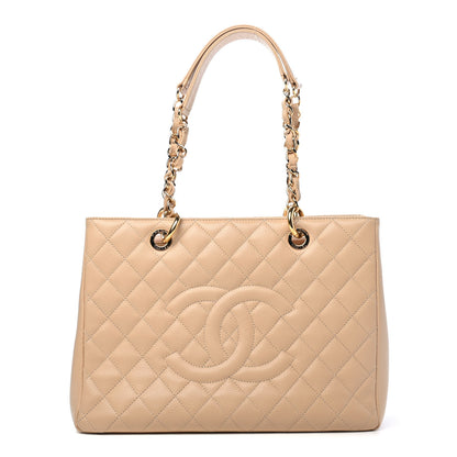 Chanel Caviar Quilted Grand Shopping Tote GST Beige 1 of 4