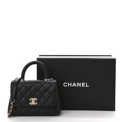 Chanel Caviar Quilted Extra Mini Coco Handle Flap Black 12 of 12