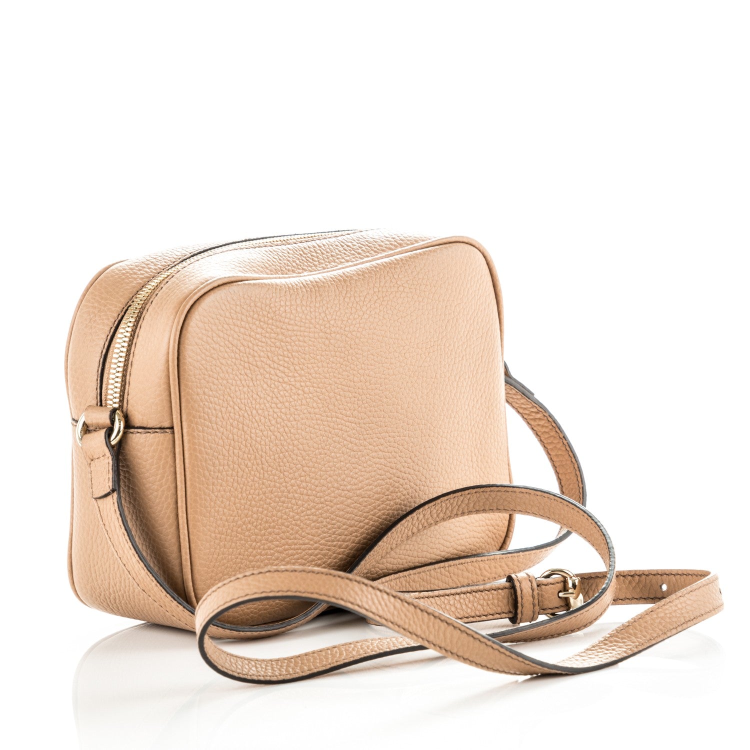 Gucci Pebbled Calfskin Small Soho Disco Bag Rose Beige 3 of 7
