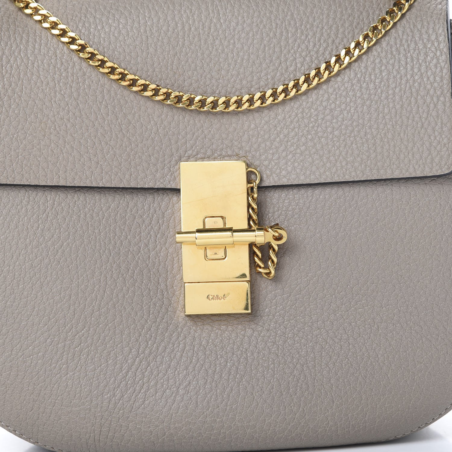 Chloe Grained Lambskin Drew Shoulder Bag Motty Grey 7 of 11