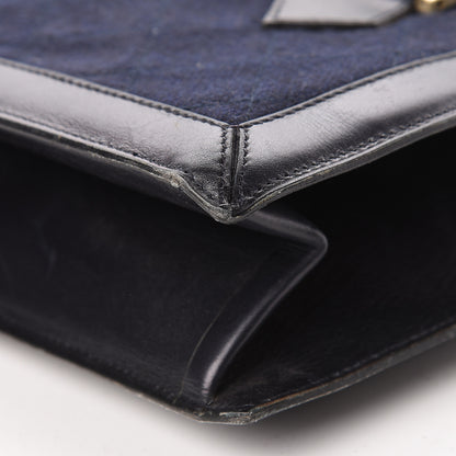 Chanel Lambskin Jersey Quilted Shoulder Bag Navy 11 of 22
