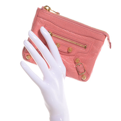 Balenciaga Agneau Giant 12 Gold Hardware M Porte-Monnaie Coin Purse Rose Azalee 2 of 11