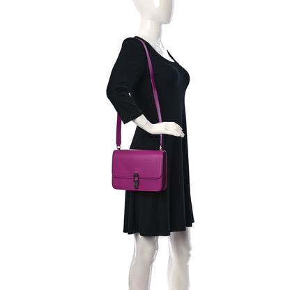 Saint Laurent Smooth Calfskin Le Carre Shoulder Bag Purple 2 of 15