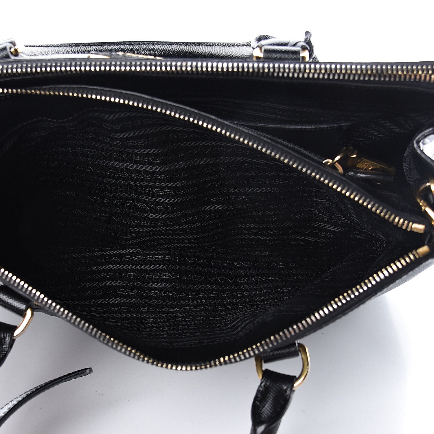 Prada Saffiano Medium Galleria Double Zip Tote Black 7 of 26