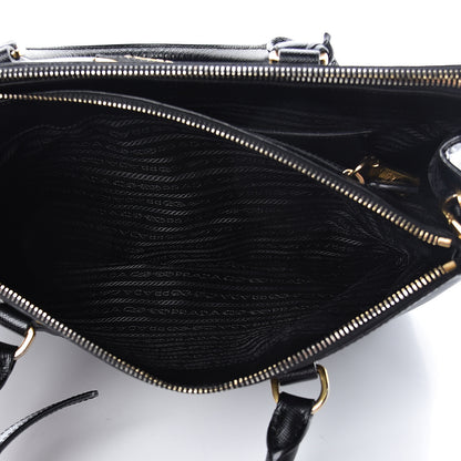 Prada Saffiano Medium Galleria Double Zip Tote Black 7 of 26