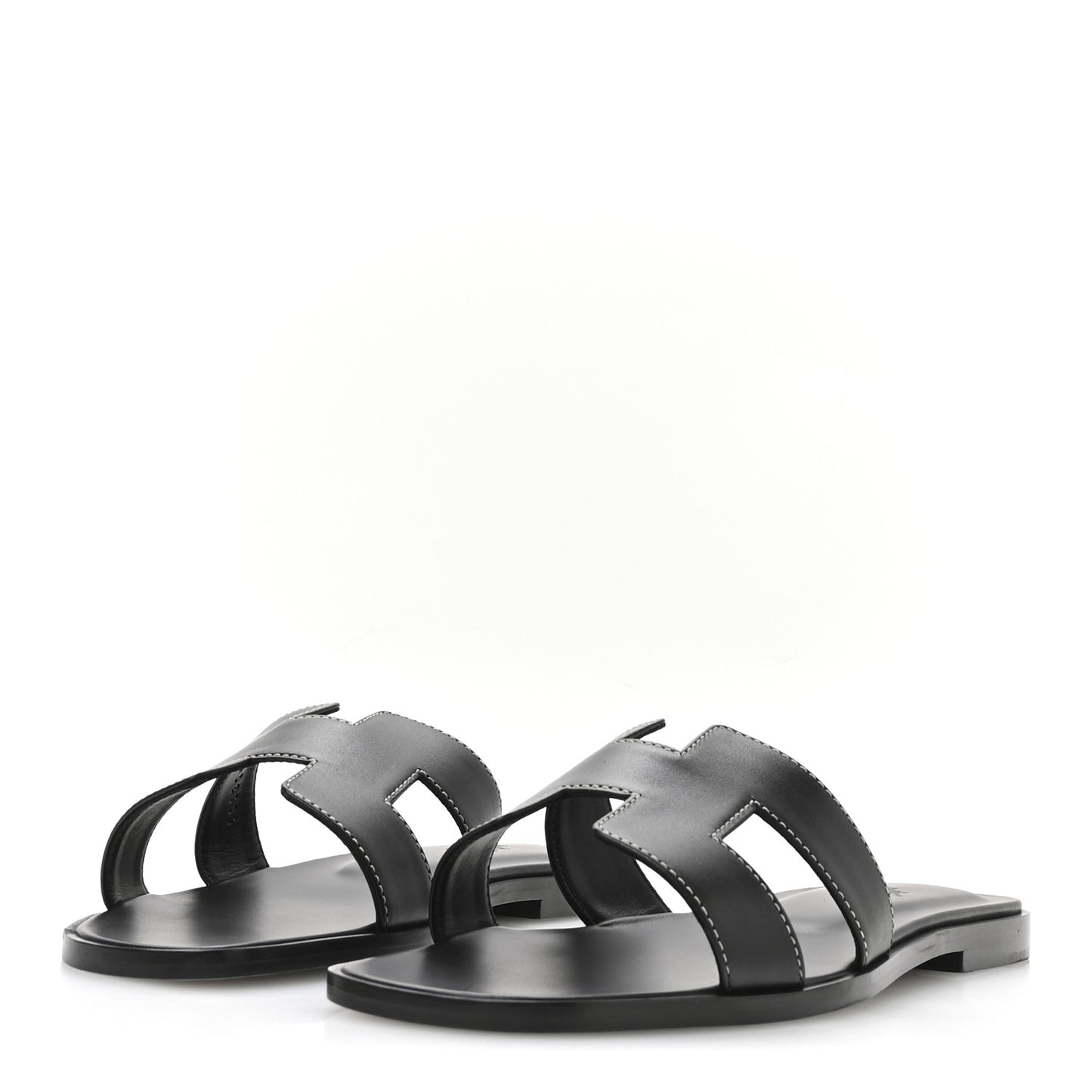 Box Calfskin Oran Sandals 40 Black