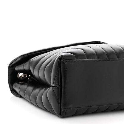 Saint Laurent Calfskin Y Quilted Monogram Medium Loulou Chain Satchel Black 9 of 10