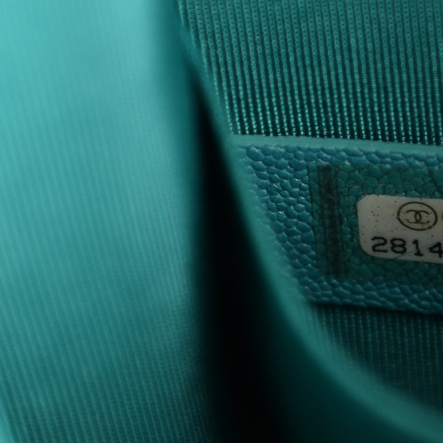 Chanel Caviar Quilted North South Boy Flap Turquoise 7 of 10