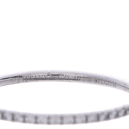 Tiffany 18K White Gold Diamond Metro Ring 7.5 4 of 4