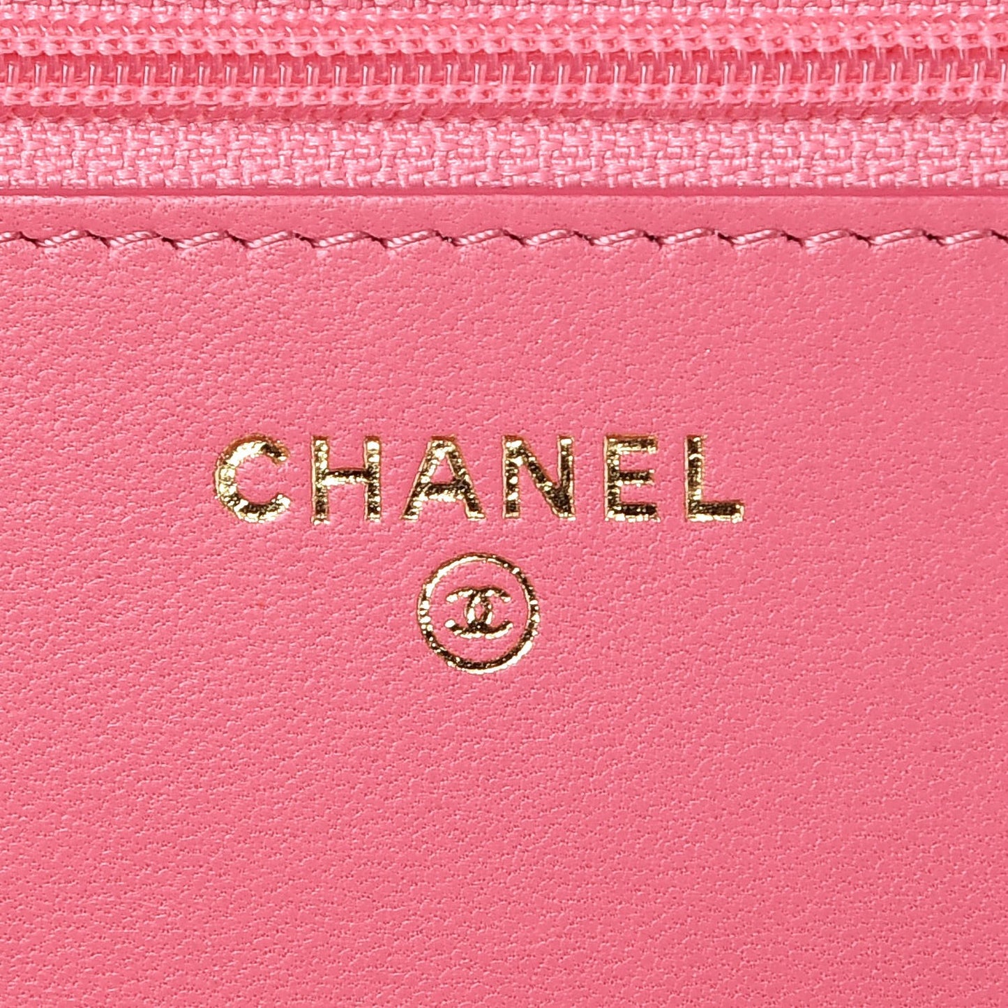 Lambskin Quilted Emoticon Wallet on Chain WOC Pink