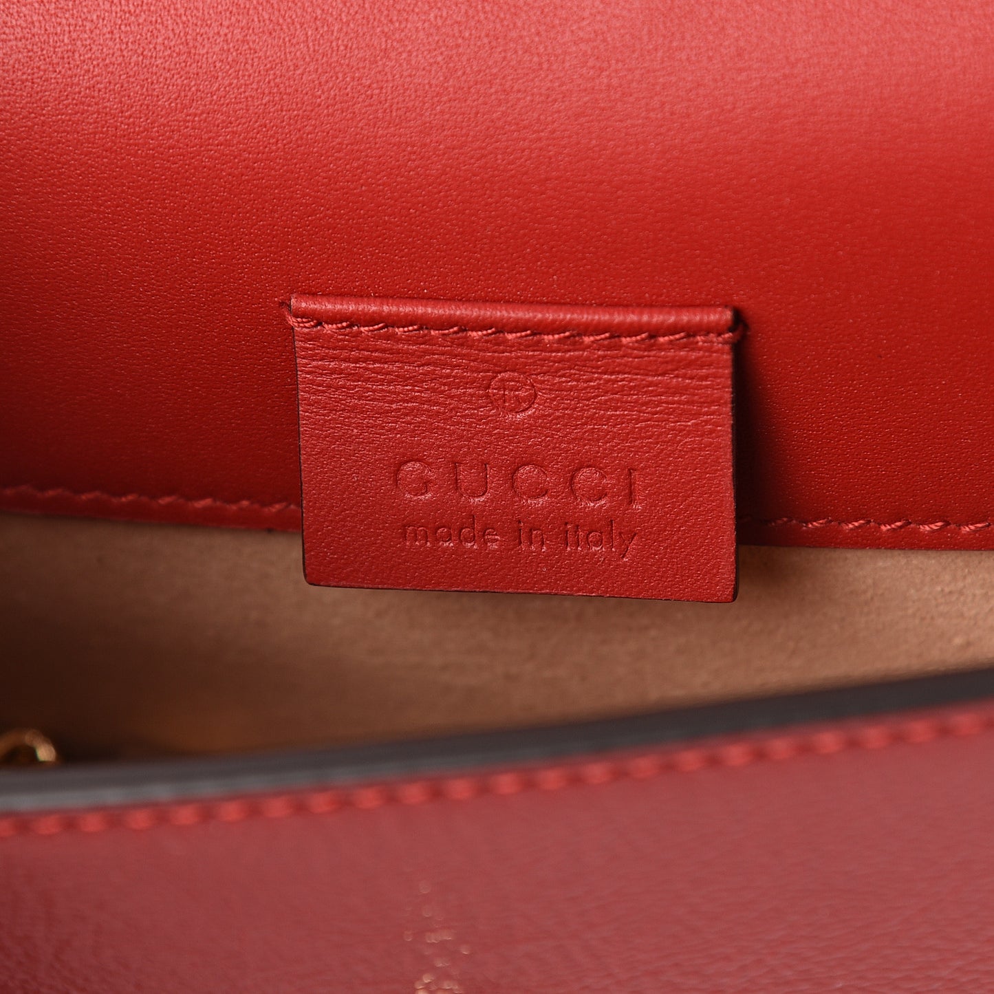 Patent Embroidered Super Mini Sylvie Chain Shoulder Bag Red