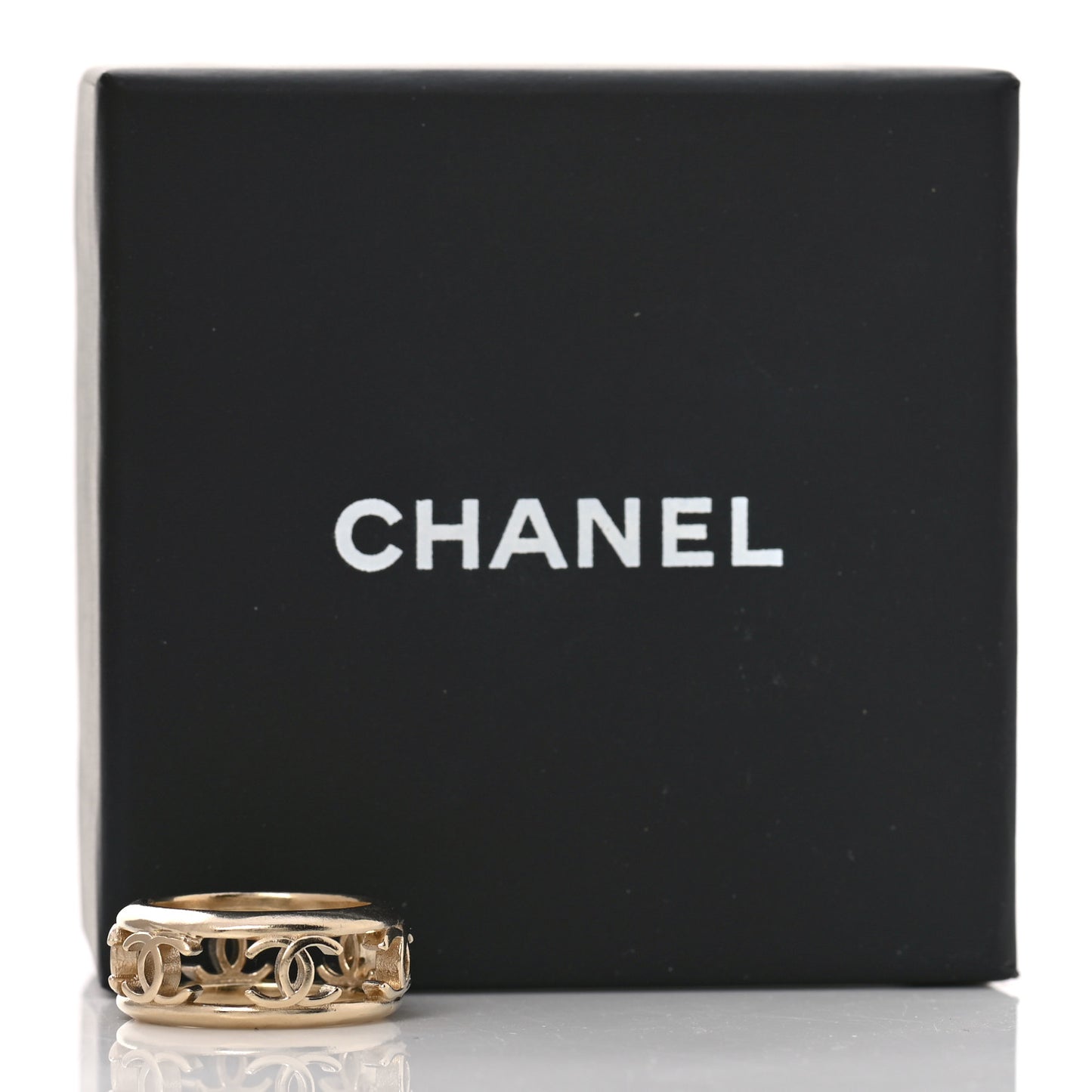Metal Chain CC Ring 7 Golden
