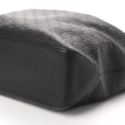 Gucci Guccissima Signature Large Linea A Hobo Black 7 of 10