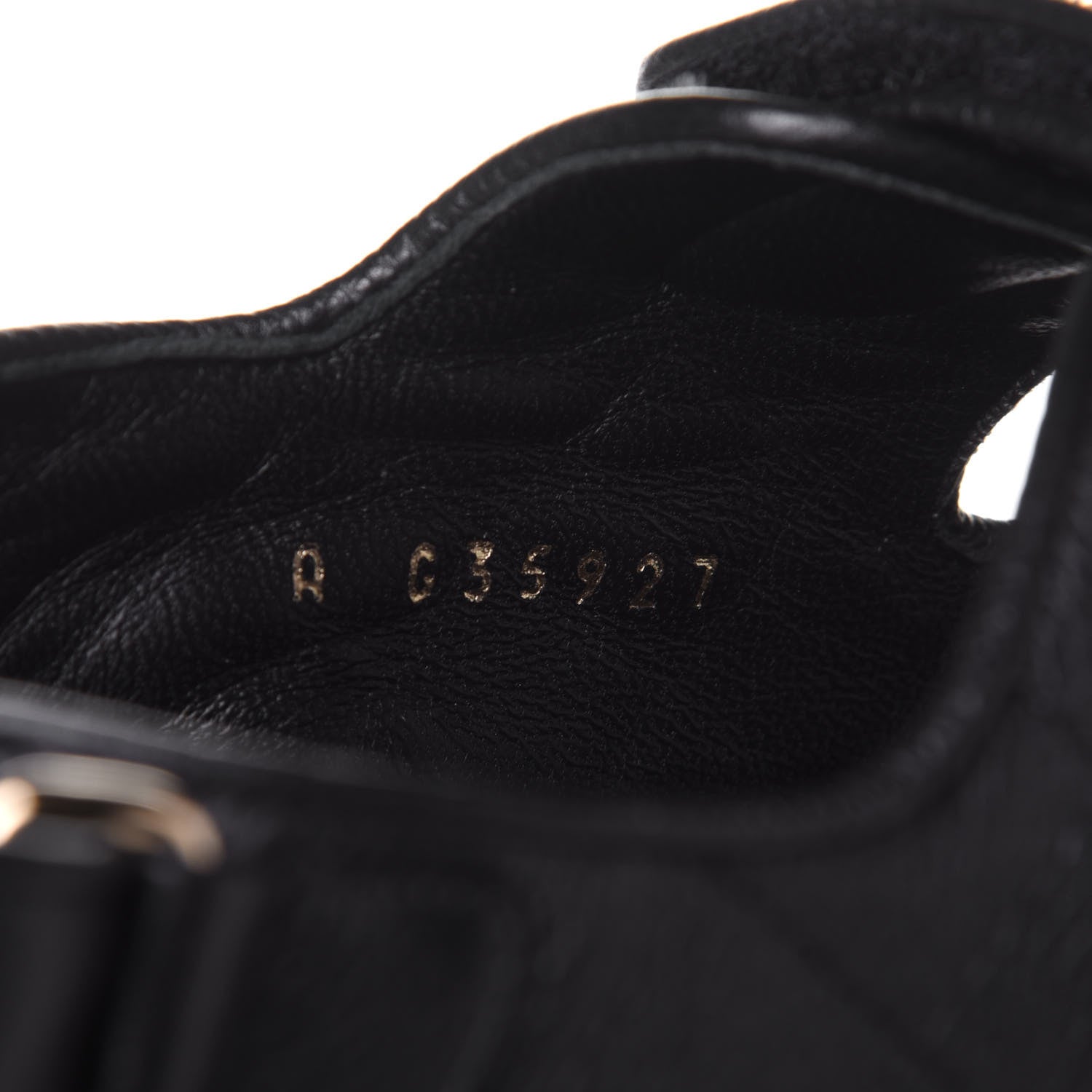 Chanel Grained Calfskin Velcro Dad Sandals 38.5 Black 10 of 11