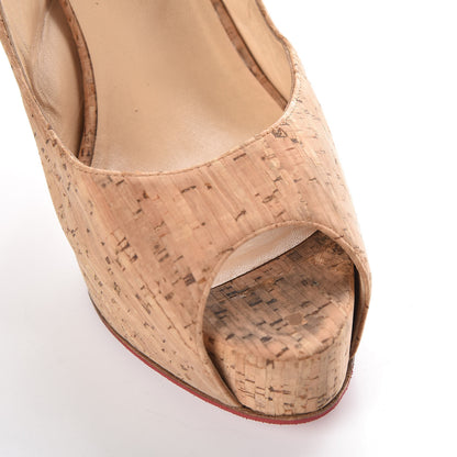 Christian Louboutin Cork So Private 140 Pumps 41.5 Natural 14 of 14