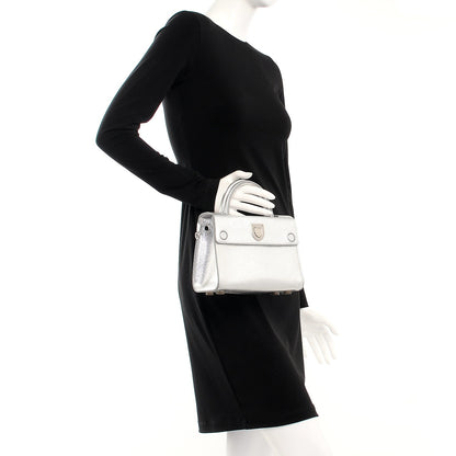 Christian Dior Metallic Grained Calfskin Mini Diorever Flap Silver 3 of 10