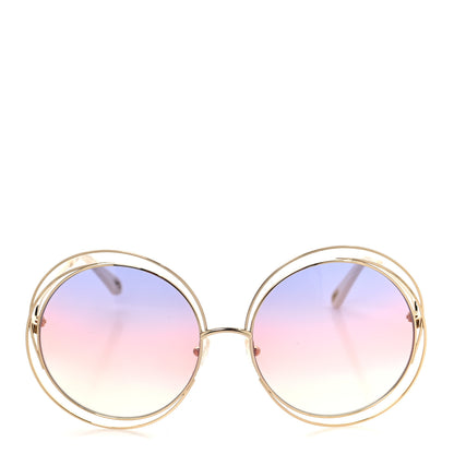 Chloe Oversize Round Sunglasses CE136S Gold Pink 2 of 7