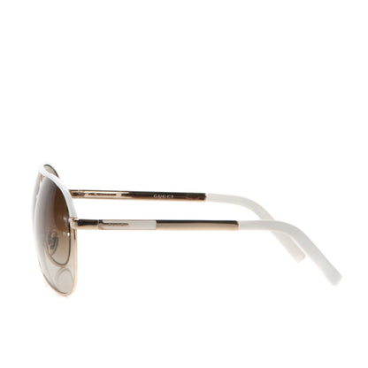 Gucci Aviator Sunglasses 1827/S White Gold 3 of 6