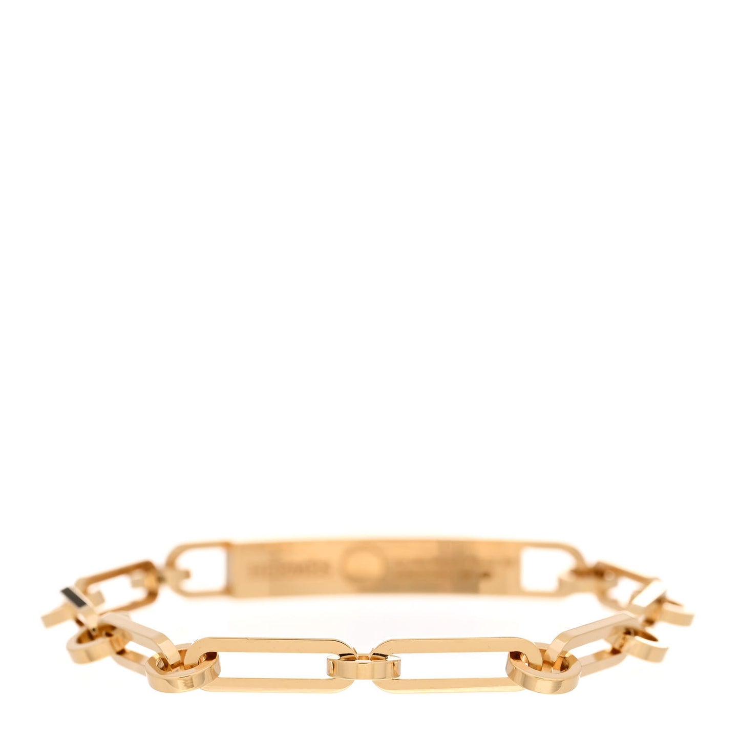 18K Yellow Gold Diamond Pave PM Kelly Chaine Bracelet XS