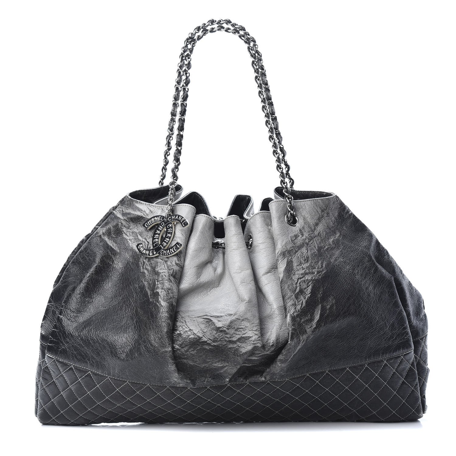Chanel Vinyl Quilted Melrose Degrade Tote Black 1 of 14