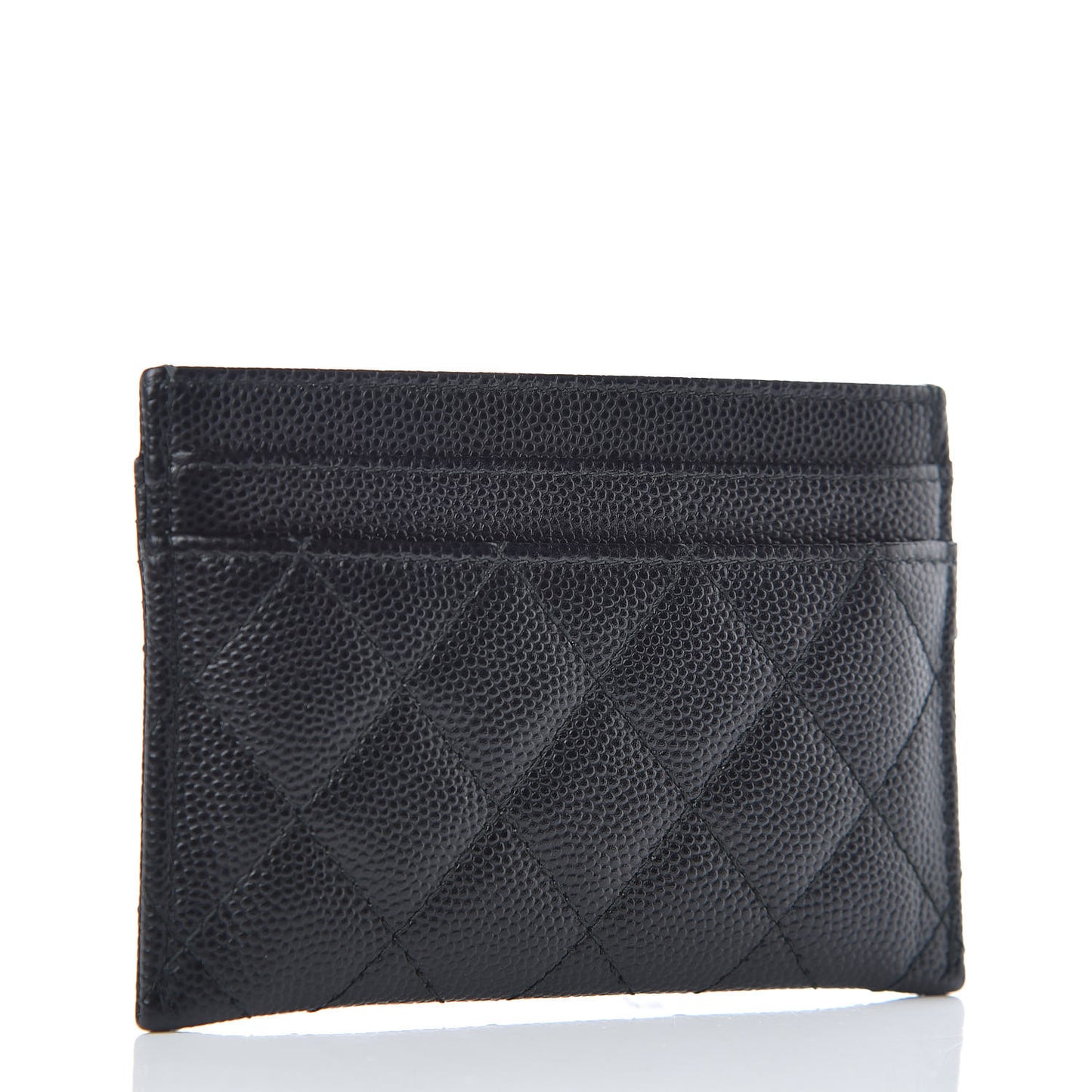 Caviar Quilted Boy Card Holder Black