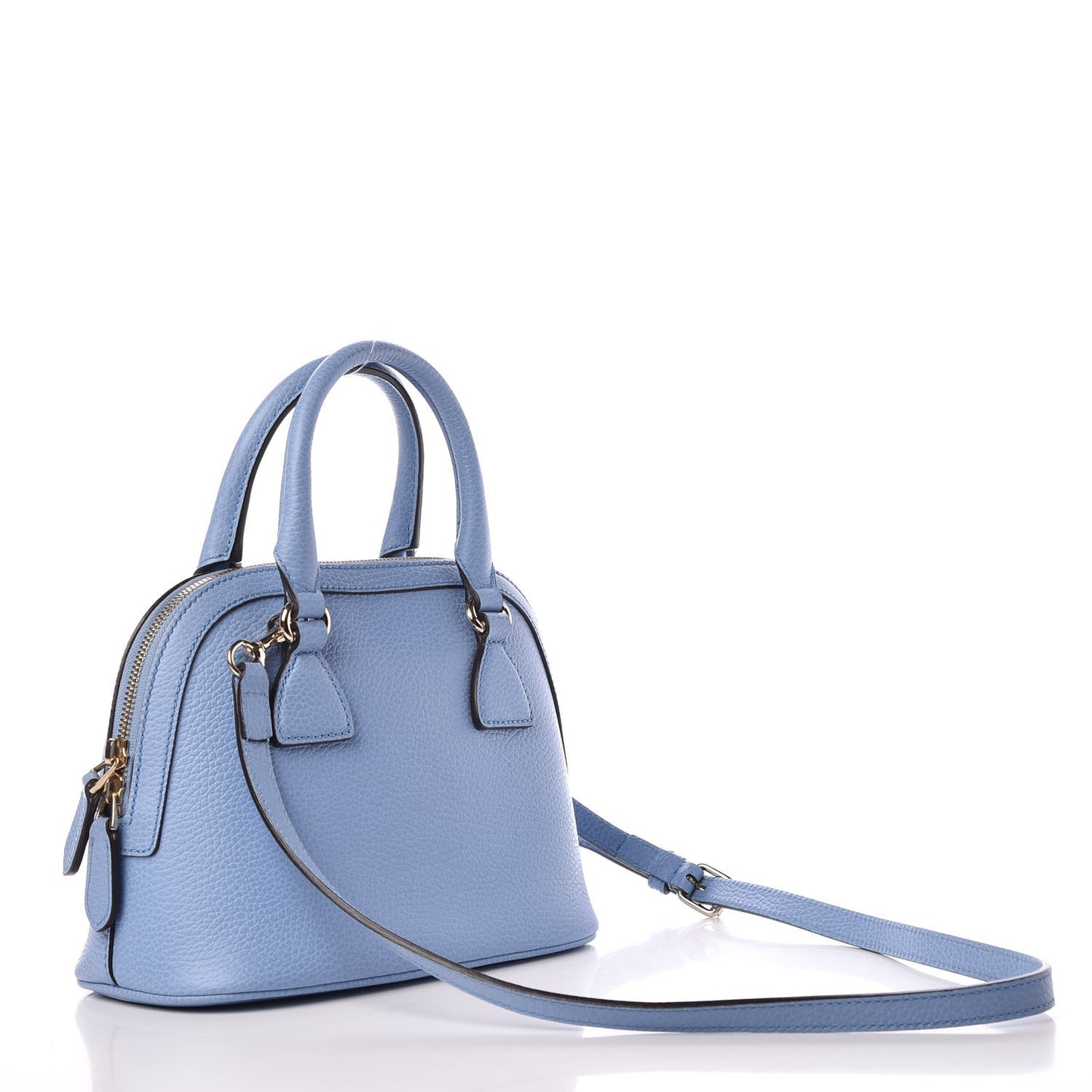 Dollar Calfskin Small GG Charm Dome Bag Mineral Blue