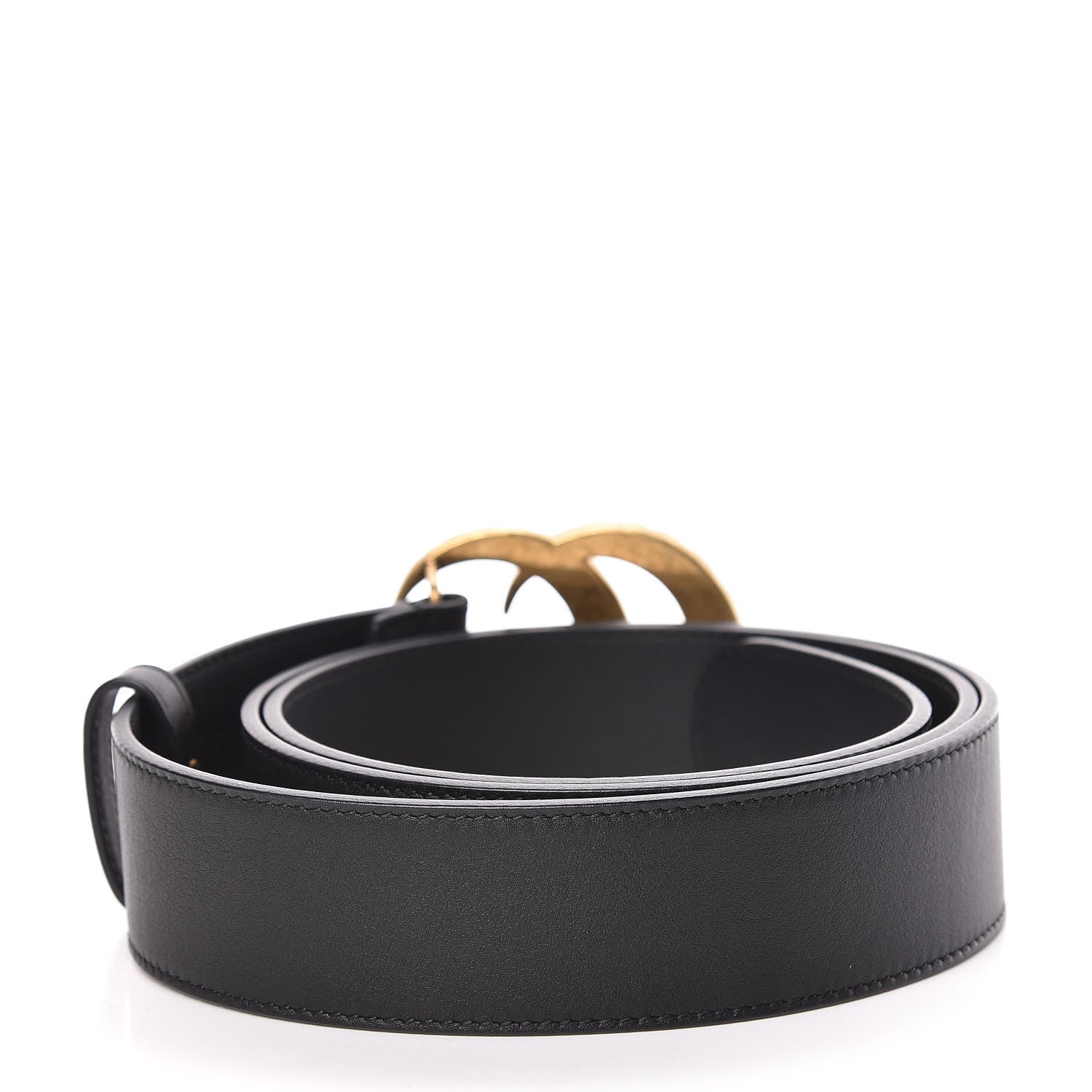 Gucci Moon Calfskin Pearl Double G 40mm Belt 110 44 Black Cream 3 of 7