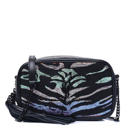 Saint Laurent Canvas Calfskin Metallic Tiger Print Monogram Lou Camera Bag Multicolor 1 of 5