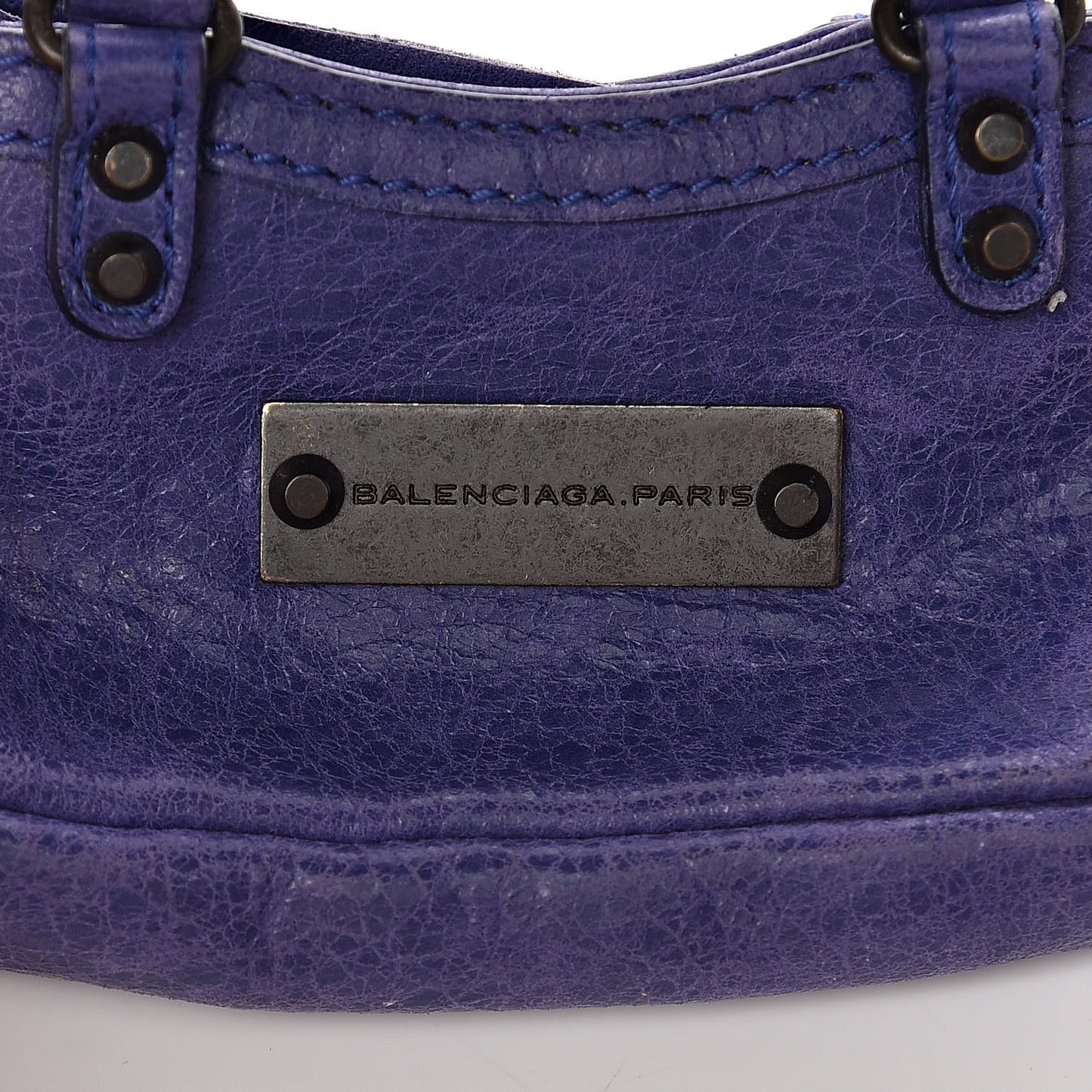 Agneau Classic Hardware Mini First Bag Charm Bleu Lavande