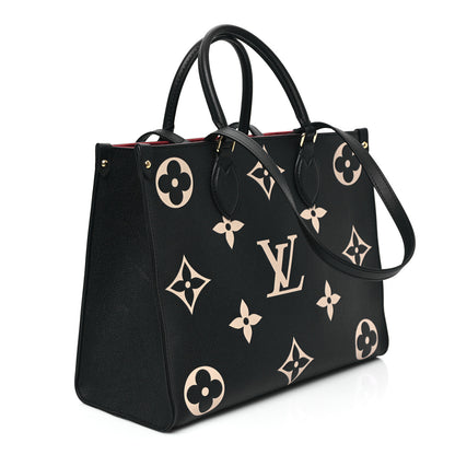 Louis Vuitton Empreinte Monogram Giant Onthego MM Black Beige 3 of 10