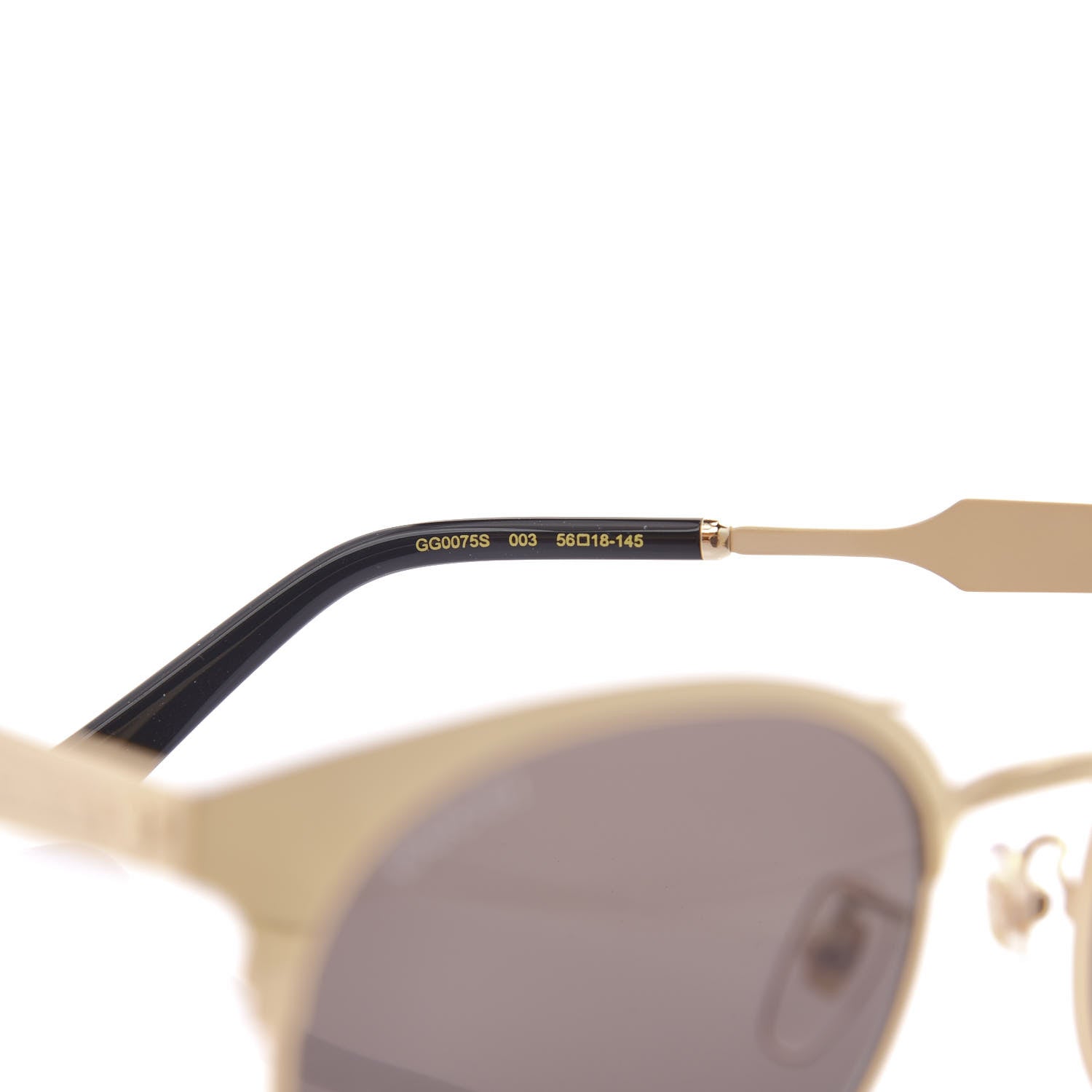 Gucci Round Metal GG0075SK Sunglasses Gold 5 of 8