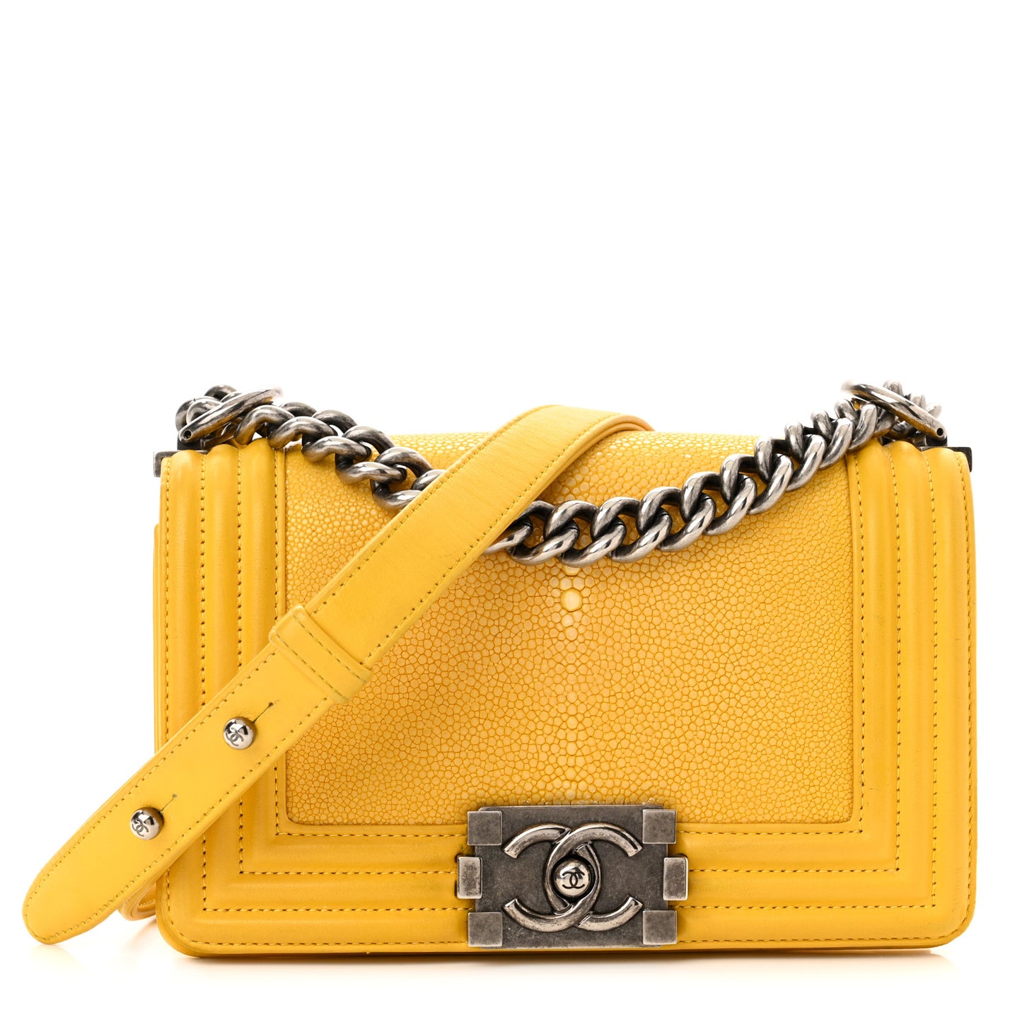 Galuchat Stingray Small Boy Flap Yellow