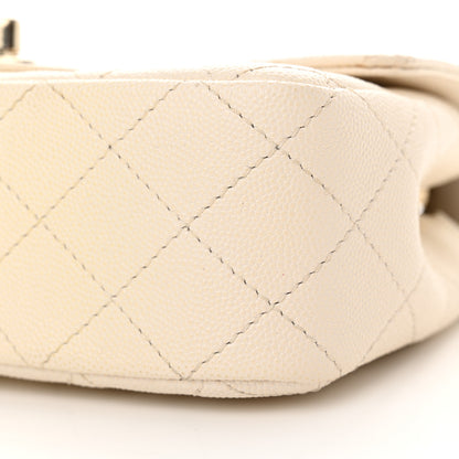 Chanel Caviar Quilted Mini Rectangular Flap White 10 of 17