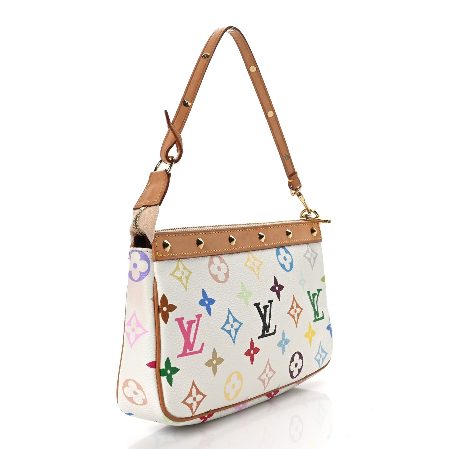 Monogram Multicolor Pochette Accessories White