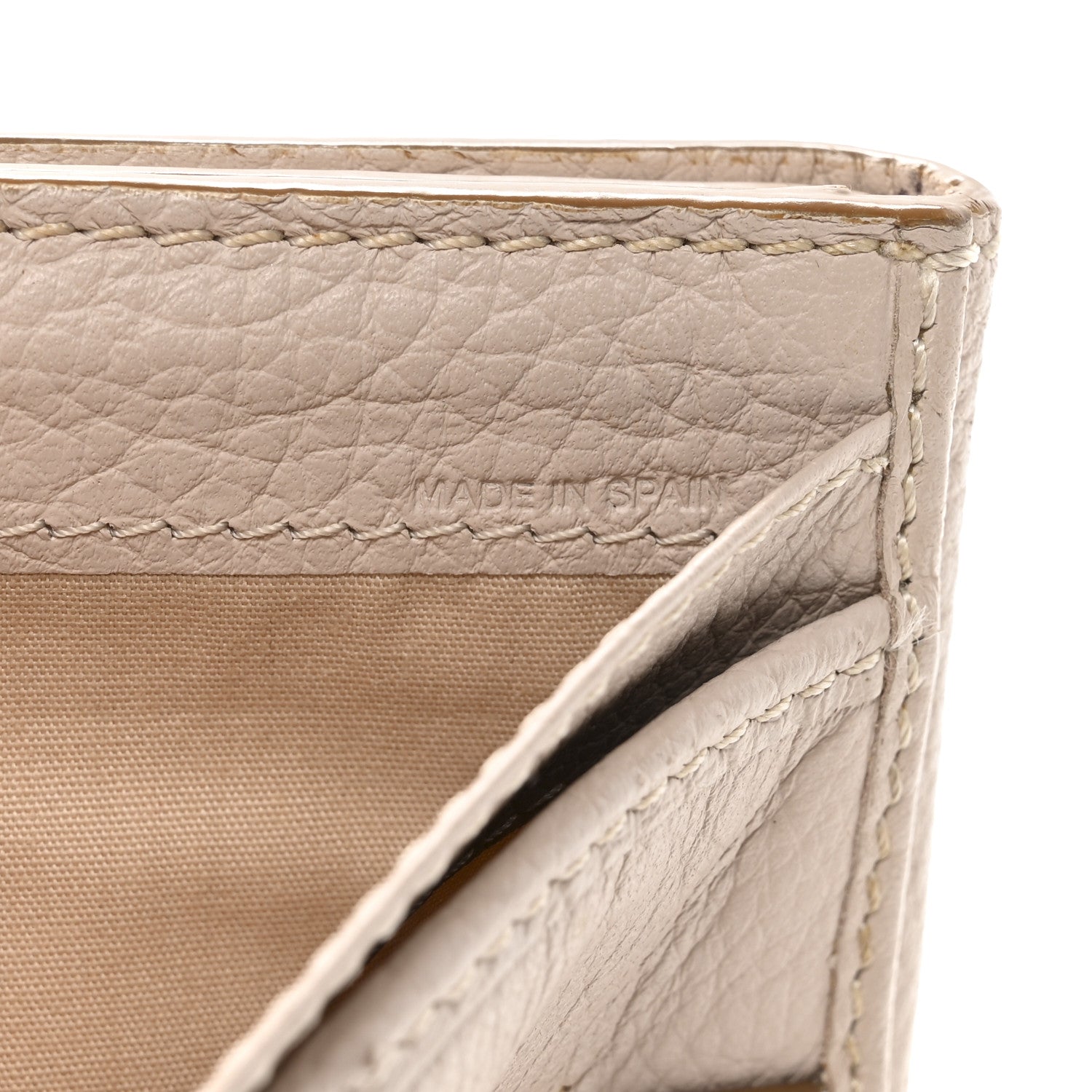 Chloe Grained Calfskin Marcie Square Wallet Abstract White 7 of 10