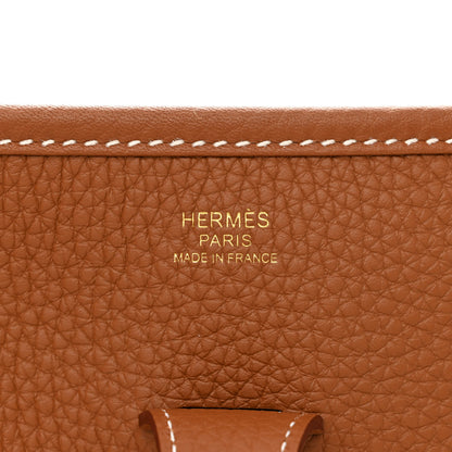 Hermes Taurillon Clemence Evelyne III PM Gold 6 of 11