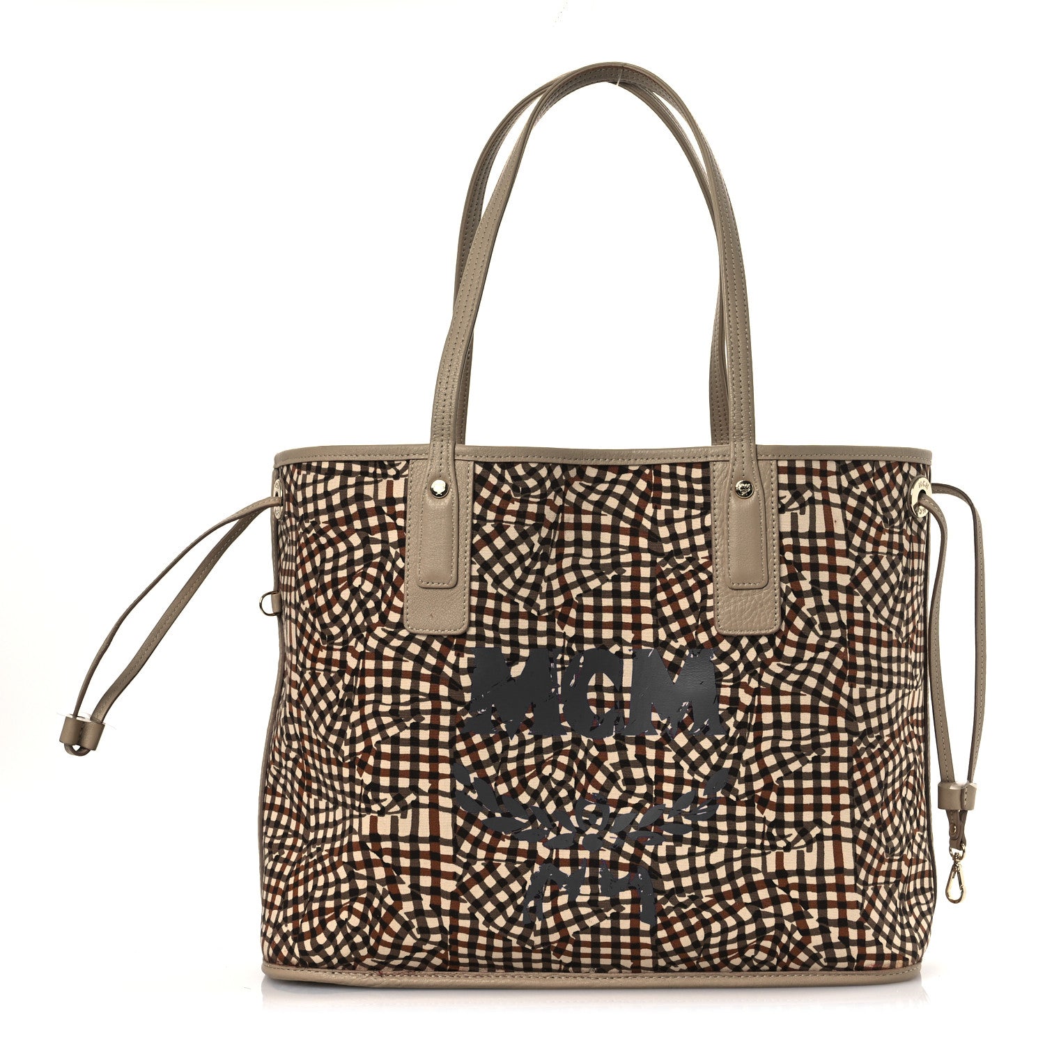 MCM Visetos Medium Liz Reversible Shopper Tote Beige 3 of 20