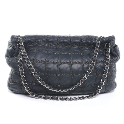 Chanel Lambskin Double Stitch Maxi Flap Navy 3 of 7