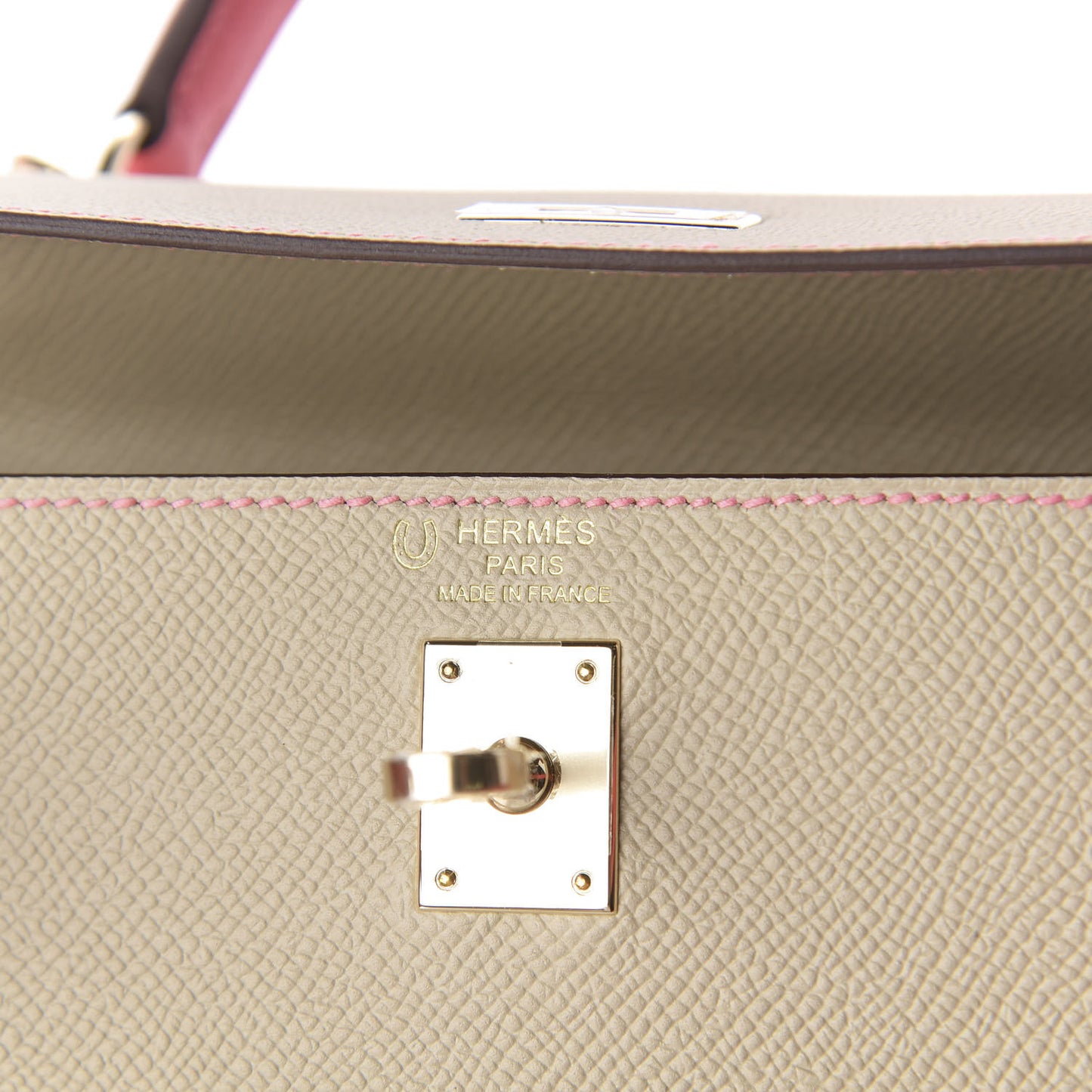 Epsom Bi-Color Horseshoe Kelly Sellier 25 Trench Rose Azalee