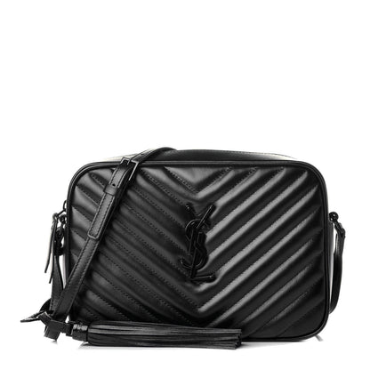 Saint Laurent Calfskin Matelasse Monogram Lou Camera Bag Black 1 of 8